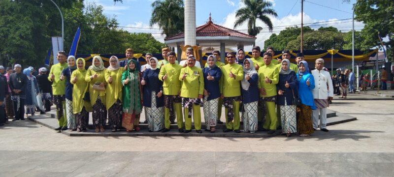 Pelaksanaan Upacara Peringatan HJG ke-210 yang dilaksanakan di Alun-Alun Garut, Kecamatan Garut Kota, Kabupaten Garut, Kamis (16/2/2023).  (Foto: Tim Diskominfo Garut)