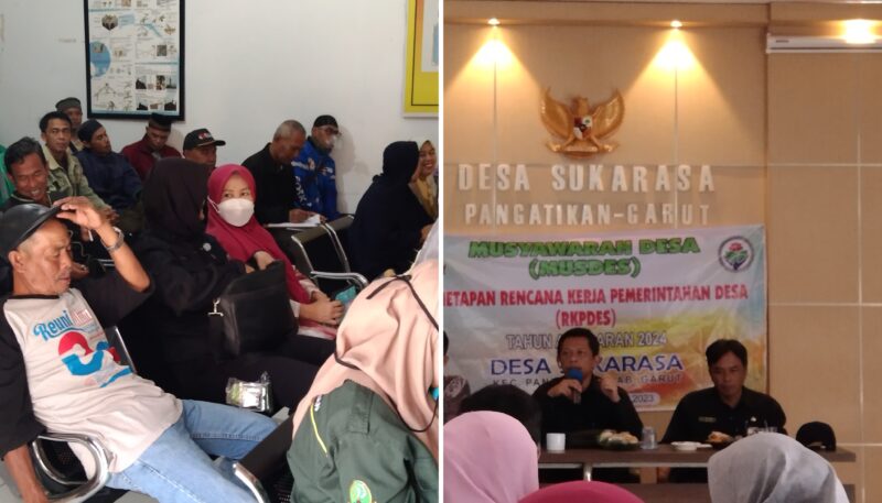 Pemerintah Desa Sukarasa Kecamatan Pangatikan menggelar Musyawarah Perencanaan Pembangunan (Musrenbang) RKPD Tingkat Desa untuk Usulan Pembangunan Tahun 2024. yang berlangsung di Aula Kantor Desa Sukarasa.