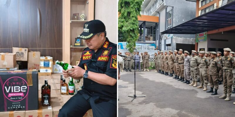 Satuan Polisi Pamong Praja (Satpol PP) Kabupaten Garut bekerja sama dengan Kepolisian Resor (Polres) Garut berhasil mengamankan 8.400 botol lebih minuman keras (miras) yang diduga akan diedarkan di Kabupaten Garut.