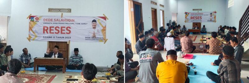 Anggota Fraksi PKS Dapil 1 DPRD Kabupaten Garut, H Dede Salahudin, melanjutkan komitmennya terhadap masyarakat dengan menggelar sesi reses terakhir untuk masa sidang 3 tahun 2023 di Kampung Bebedahan, Desa SindangPalay Kecamatan Karangpawitan 