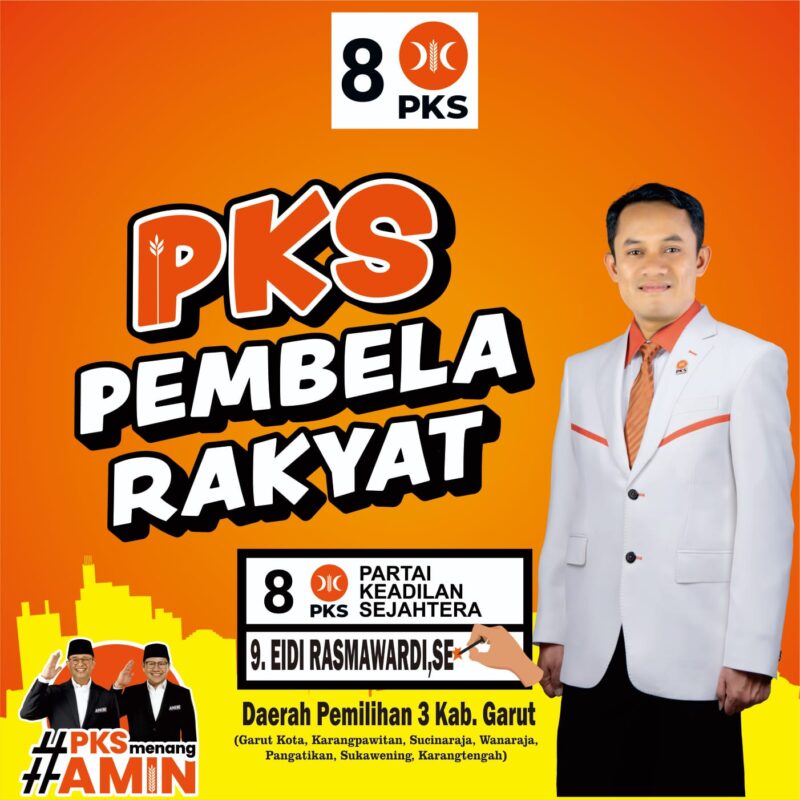 Eidi Rasmawardi, Calon Anggota Legislatif (Caleg) Dapil 3 DPRD Kabupaten Garut dari Partai Keadilan Sejahtera (PKS) dengan nomor urut 09, telah secara tegas menyatakan komitmennya untuk membawa perubahan positif di periode 2024-2029.Kamis (14/12/2023).