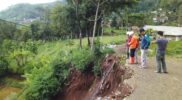 Kondisi pasca bencana longsor dan pohon tumbang di Kecamatan Karangtengah, Kabupaten Garut, Jum'at (05/01/2024).