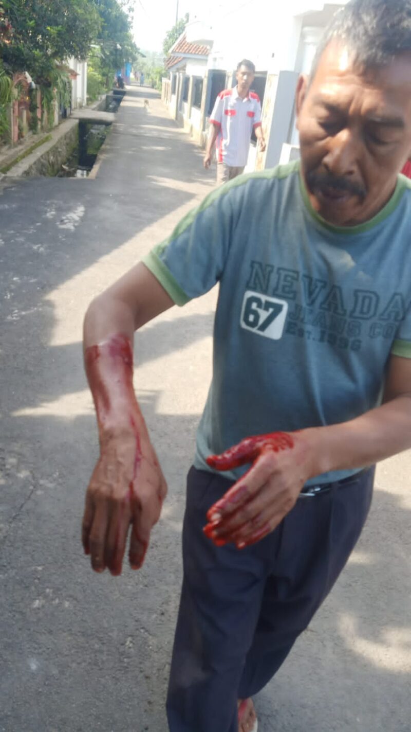 Seorang warga meninggal dunia dan dua warga lainnya terkena luka serangan seekor kera, di Kampung Angkrek, RT 01 RW 14, Desa Wanakerta, Kecamatan Cibatu, Kabupaten Garut, Kamis (21/3/2024).