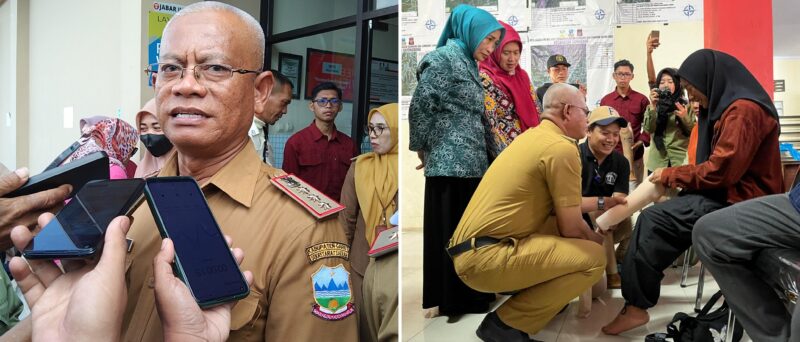 Pelaksanaan Pemasangan Kaki dan Tangan Palsu bagi 59 penyandang tuna daksa yang berlangsung di Aula Dinas Sosial Kabupaten Garut, Jalan Patriot, Kecamatan Tarogong Kidul, Kabupaten Garut, Selasa (10/9/2024).