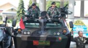 Pelaksanaan Upacara Peringatan Hari Ulang Tahun (HUT) ke-79 TNI Tahun 2024 di Lapangan Oto Iskandar Di Nata, Kecamatan Garut Kota, Kabupaten Garut, Sabtu (5/10/2024).