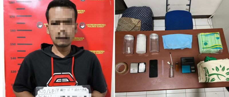 Sat Reserse Narkoba Polres Garut berhasil mengamankan Sabu sabu yang dikemas ke dalam toples kue lebaran seberat 500 gram