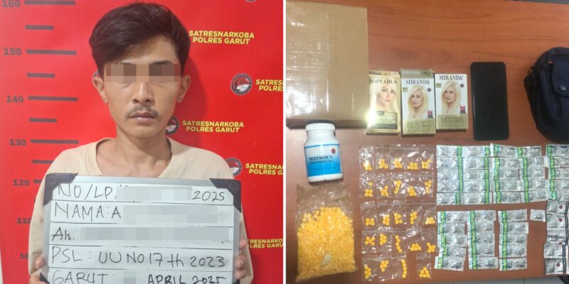 Satuan Reserse Narkoba (Sat Res Narkoba) Polres Garut berhasil mengamankan ribuan butir obat terlarang dari tangan seorang pelaku berinisial Sdr. AR (23), yang diduga kuat sebagai pengedar.