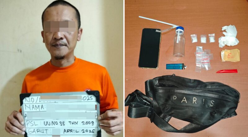 Satuan Reserse Narkoba Polres Garut berhasil mengungkap kasus penyalahgunaan dan peredaran gelap narkotika yang diduga jenis sabu. Senin (28/04/2025).