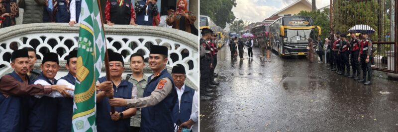 Kabupaten Garut melaksanakan kegiatan pemberangkatan jemaah haji untuk Kloter 05 Gelombang 1 Tahun 1446 H / 2025 M. Jumat (02/05/2025).