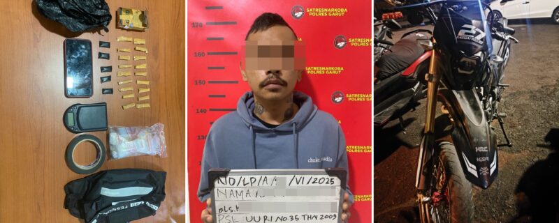 Polres Garut kembali menunjukkan komitmennya memutus rantai peredaran narkotika. Seorang pria berinisial AP (29), warga Kecamatan Cibiuk, digelandang ke Mapolres usai kedapatan membawa 5,18 gram sabu-sabu pada Kamis dini hari, 12 Juni 2025.